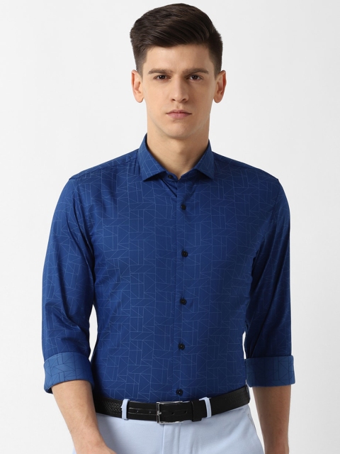 

Louis Philippe Sport Men Blue Slim Fit Printed Casual Cotton Shirt