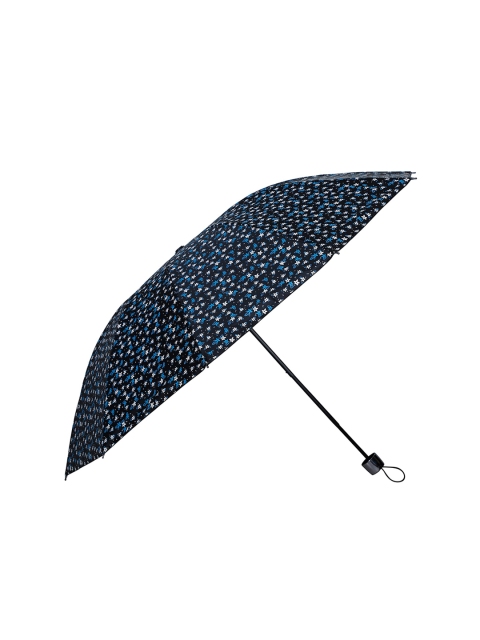 

LOOM LEGACY Black & Blue Floral Printed 3-Fold Umbrella