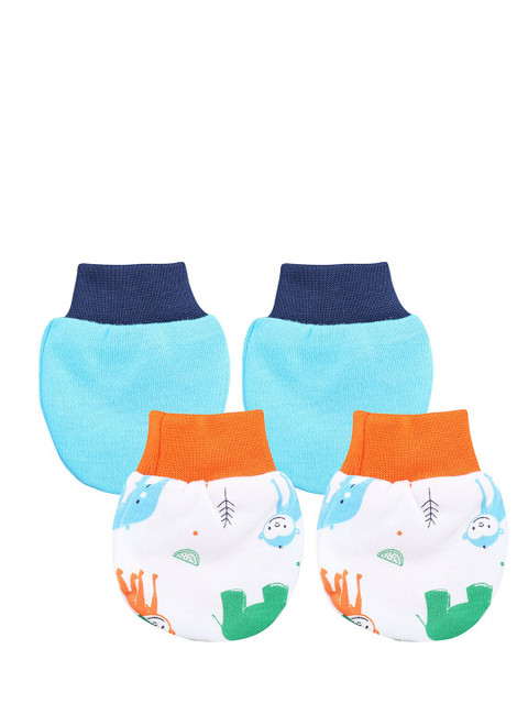 

Chirpie Pie by Pantaloons Infants Boys Pack Of 2 100% Cotton Mittens, White