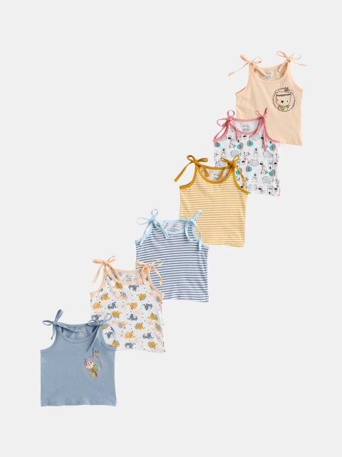 

OHMS Infant Kids Pack Of 6 Assorted Cotton Jhablas