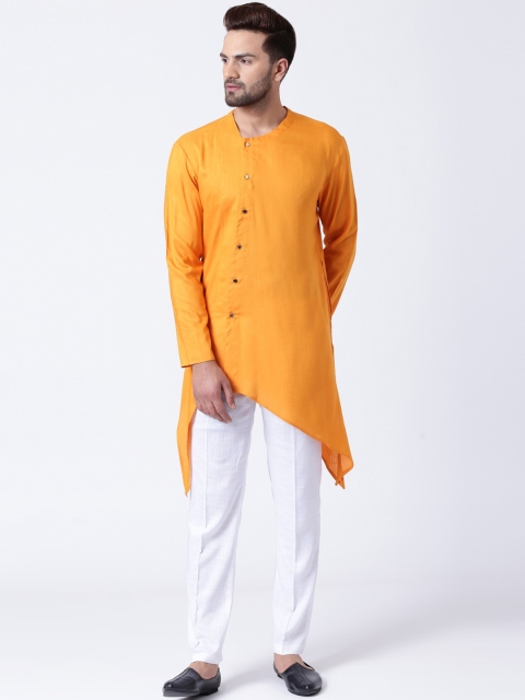 

I Know Men Mustard Asymmetric Kurta