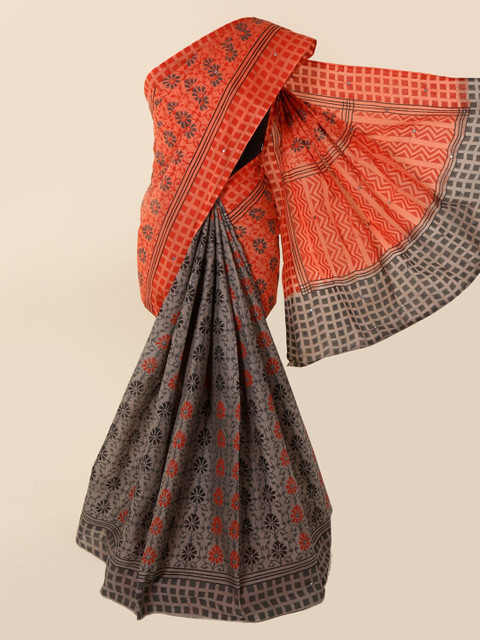 

Pothys Orange Woven Design Saree
