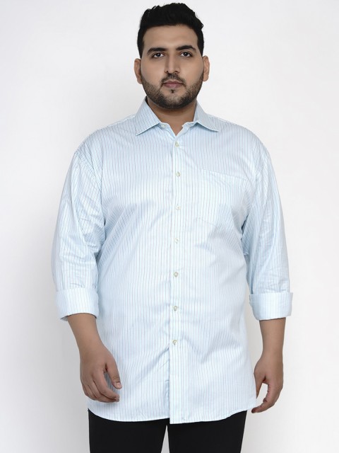 

Santonio Men Blue & Pink Pure Cotton Regular Fit Striped Casual Shirt