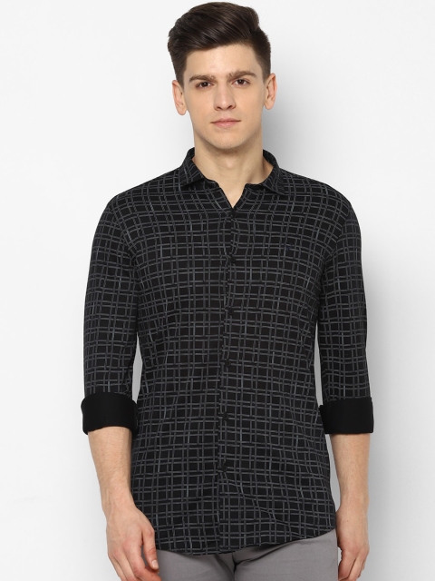

Allen Solly Men Black & White Slim Fit Checked Casual Shirt