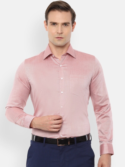 

Van Heusen Men Pink Pure Cotton Slim Fit Solid Formal Shirt