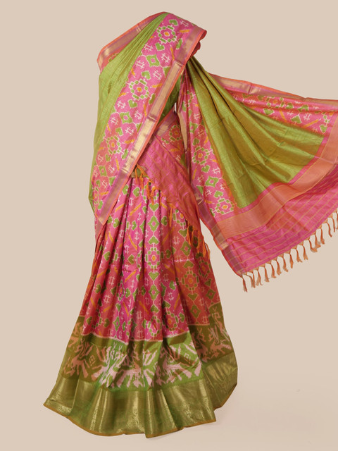

Pothys Multicoloured Printed Art Silk Half Saree, Multi