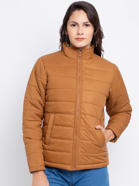 

PERFKT-U Women Brown Solid Insulator Puffer Jacket