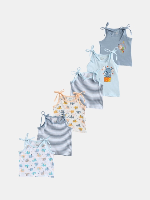 

OHMS Unisex Kids Pack Of 6 Assorted Cotton Jhablas