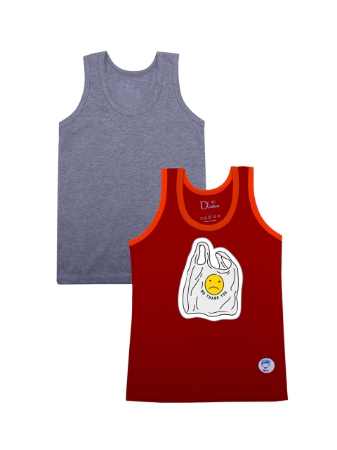 

DChica Boys Pack Of 2 Assorted Basic Cotton Innerwear Vests DCVSAP6747