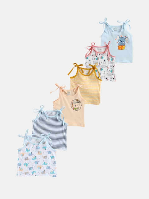 

OHMS Infant Kids Pack Of 6 Assorted Cotton Jhablas