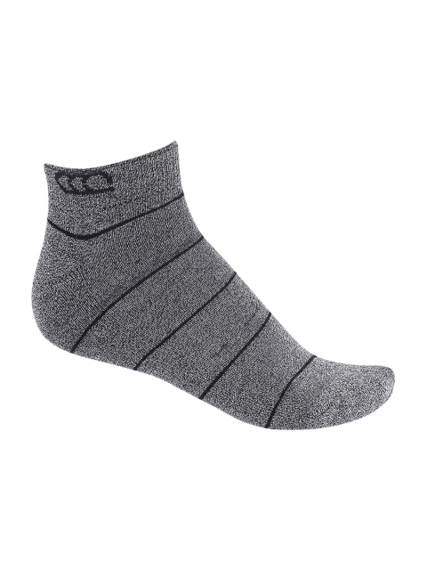 

Ajile by Pantaloons Men Grey & Black Striped Ankle-Length Socks