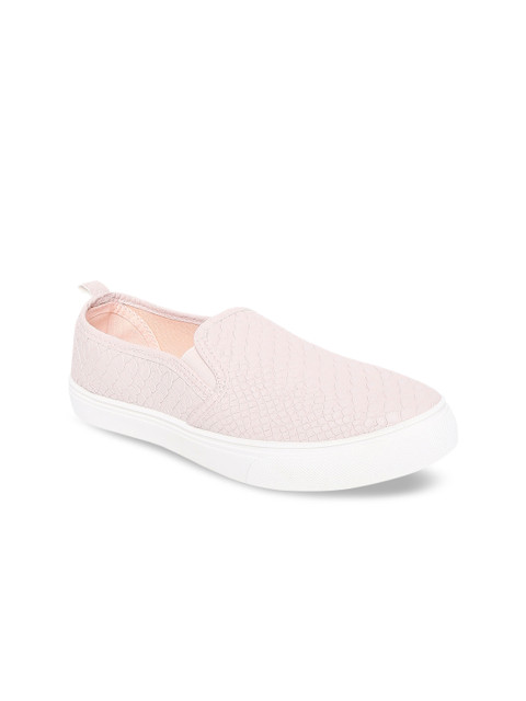 

Forever Glam by Pantaloons Women Pink Textured Slip-On Sneakers