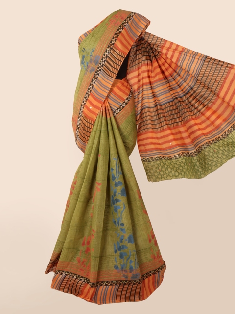 

Pothys Green Printed Pure Cotton Saree