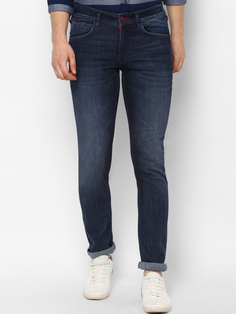 

Allen Solly Men Navy Blue Skinny Fit Mid-Rise Clean Look Jeans