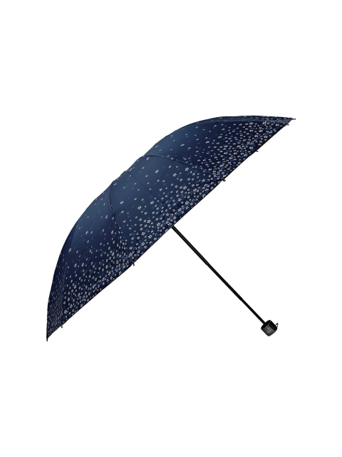 

LOOM LEGACY Blue & White Floral Printed 3-Fold Umbrella