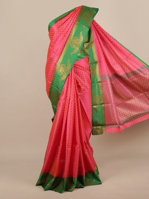 

Pothys Pink Woven Design Jute Silk Saree