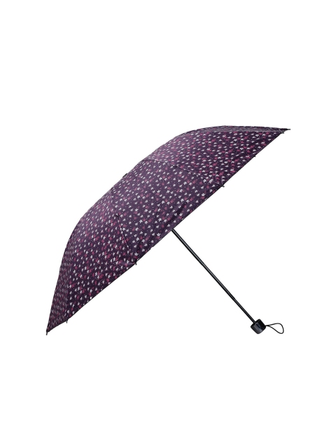 

LOOM LEGACY Purple & White Floral Printed 3-Fold Umbrella