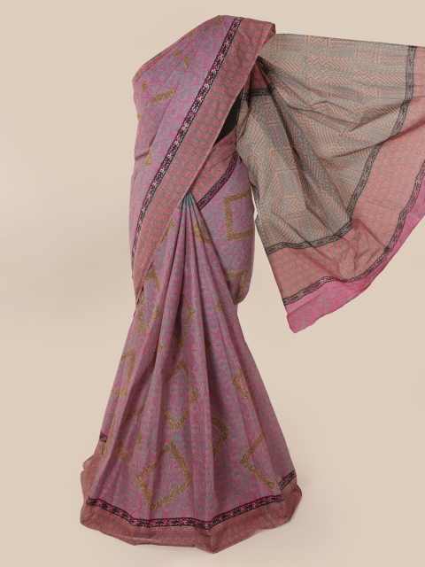 

Pothys Pink Printed Pure Cotton Saree