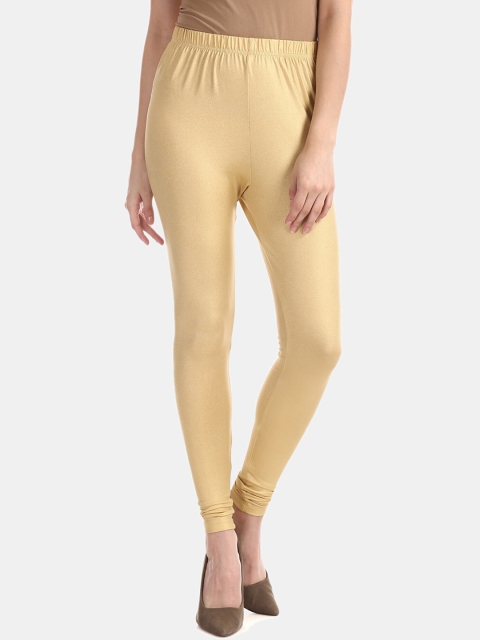 

Anahi Women Gold-Coloured Shimmery Straight-Fit Churidar