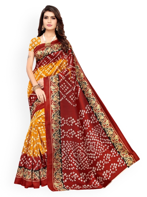 

KALINI Multicoloured Poly Silk Bandhani Printed Bandhani Saree, Multi