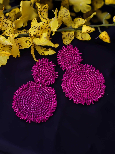 

Bellofox Magenta Contemporary Drop Earrings
