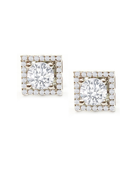 

OOMPH Silver-Toned Contemporary Studs