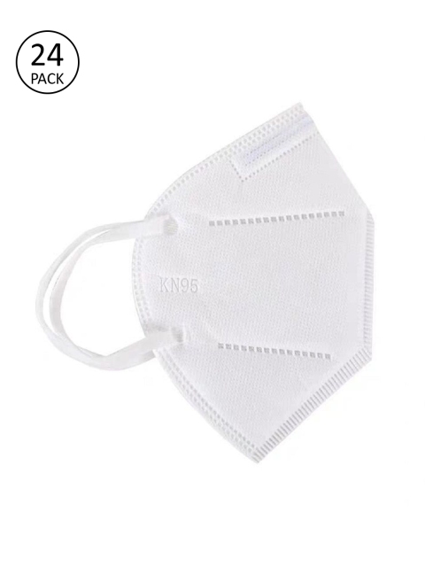 

OOMPH Unisex Pack Of 24 5-Ply Reusable Anti-Pollution KN95 Face Masks, White