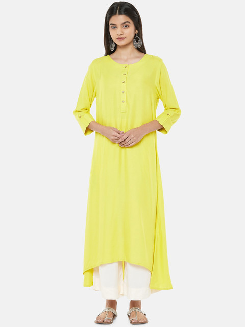 

RANGMANCH BY PANTALOONS Women Lime Green Kurta