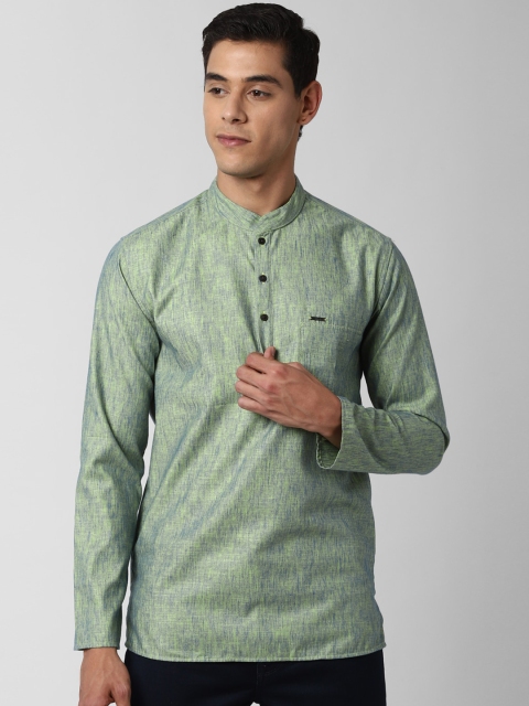 

Peter England Men Green Yoke Design Thread Work NA Kurta