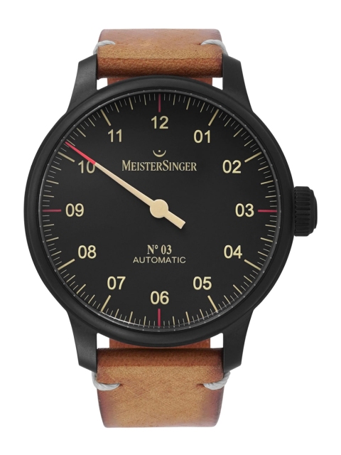 

MEISTERSINGER Men Black Analogue Watch AM902BL