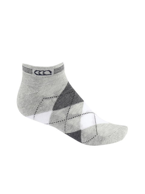 

Ajile by Pantaloons Men Grey & White Patterned Ankle-Length Socks