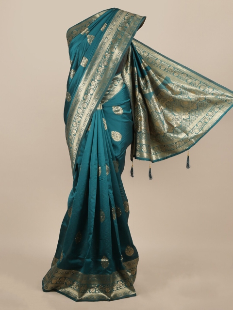 

Pothys Green Woven Design Jute Silk Saree
