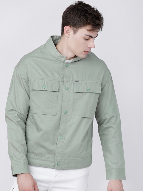 

Ecko Unltd Men Green Solid Tailored Jacket