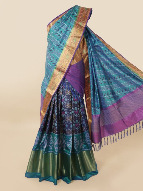 Pothys Multicoloured Printed Art Silk Lehenga Saree, Multi