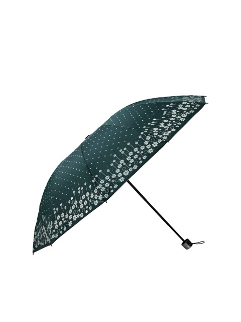 

LOOM LEGACY Green & White Floral Printed 3-Fold Umbrella
