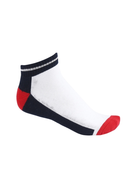 

Ajile by Pantaloons Men Navy Blue & White Colourblocked Ankle-Length Socks