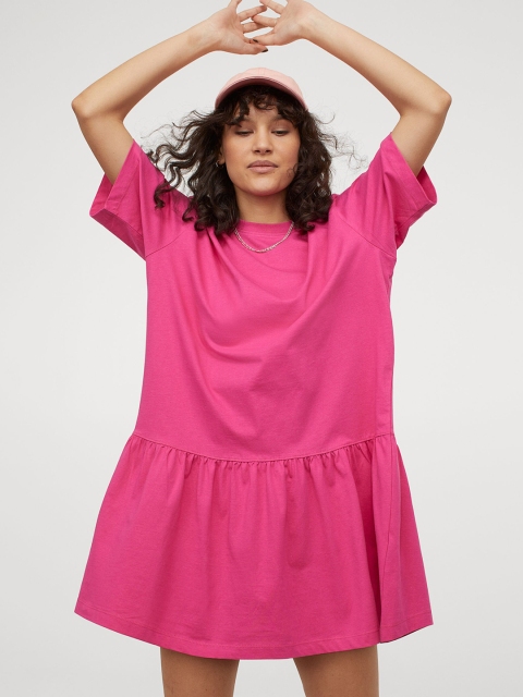 

H&M Women Pink T-shirt Dress