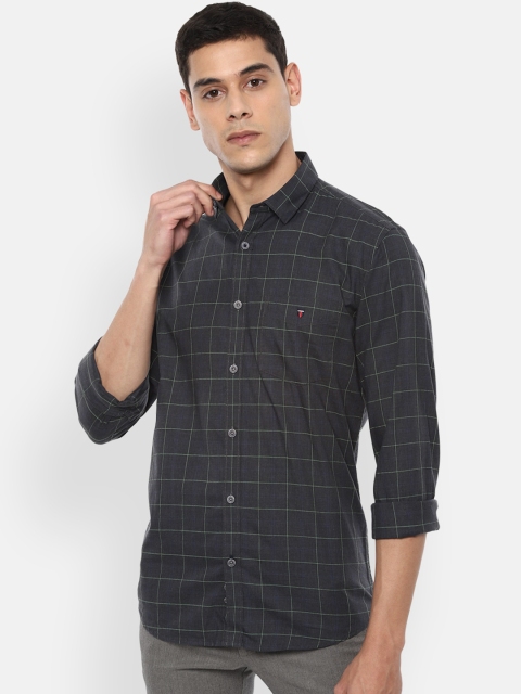 

Louis Philippe Sport Men Charcoal Slim Fit Checked Casual Cotton Shirt