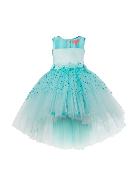 

Toy Balloon kids Girls Blue Embellished Net Fit & Flare Dress