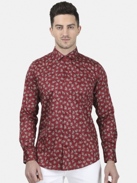 

Monte Carlo Men Maroon & Beige Pure Cotton Regular Fit Printed Casual Shirt