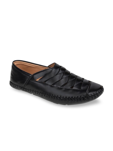 

TRASE Boys Black Woven Design Slip-On Sneakers