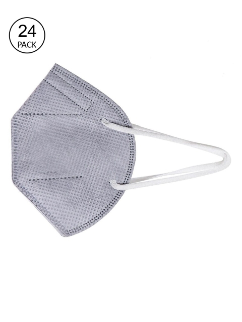 

OOMPH Unisex Grey Pack Of 24 5-Ply Reusable Anti-Pollution KN95 Face Masks