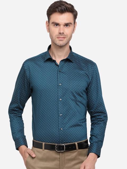 

Greenfibre Men Green Slim Fit Printed Casual Shirt