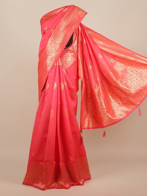 

Pothys Pink Woven Design Jute Silk Lehenga Saree