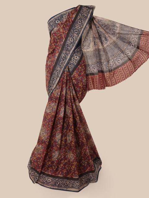 

Pothys Maroon Printed Pure Cotton Saree