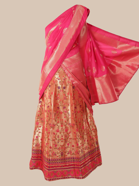 

Pothys Pink Embroidered Silk Cotton Saree