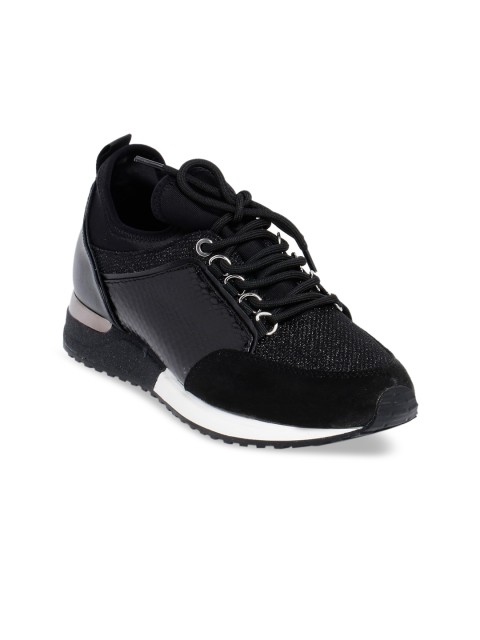

ALDO Women Black Woven Design Sneakers