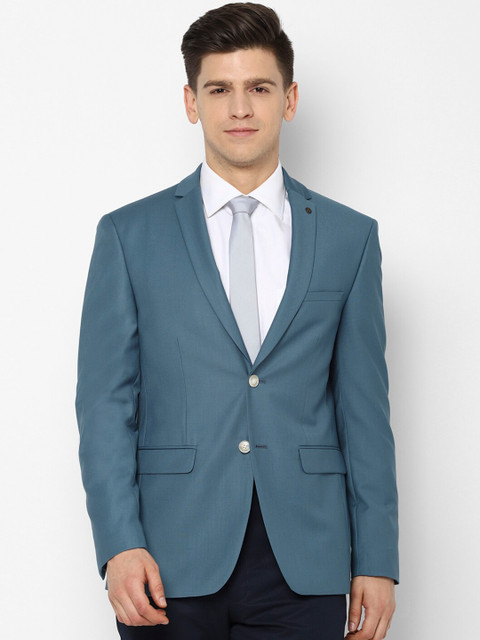 

Allen Solly Men Blue Solid Single-Breasted Formal Blazers