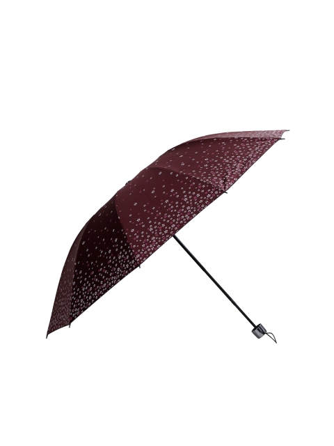 

LOOM LEGACY Unisex Maroon & White Floral Umbrella