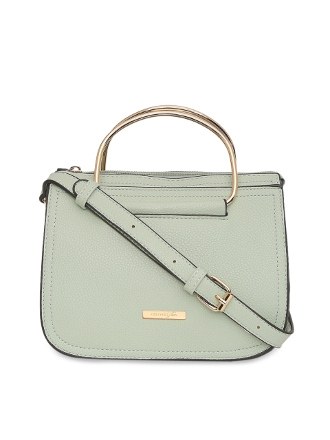 

Forever Glam by Pantaloons Green Solid Handheld Bag